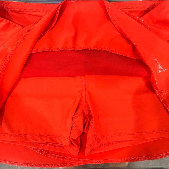 Lucky in love extra large SKORT in orange. Tennis Pickleball golf. - Picture 2 of 4